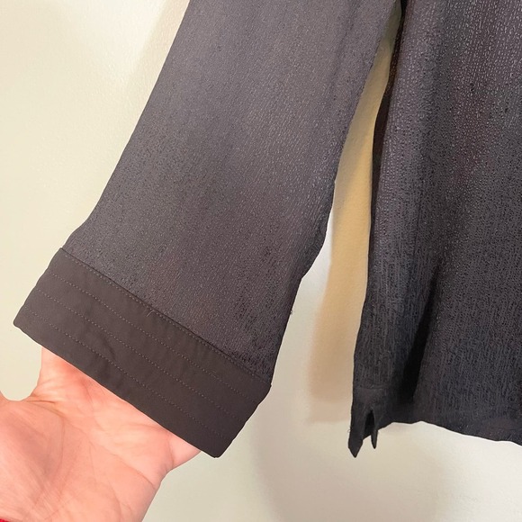 A.P.C. Rue Madame Paris Women Black Boat Pullover Long Cuff Sleeves Blouse Small - Picture 9 of 10